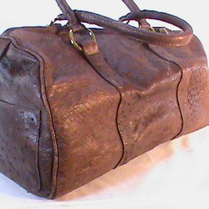 New Hand Made Zimbabwean Brown Leather Duffel Bag